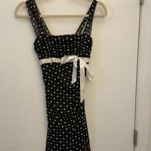 Polka Dot pattern wide strap dress